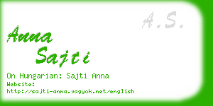 anna sajti business card